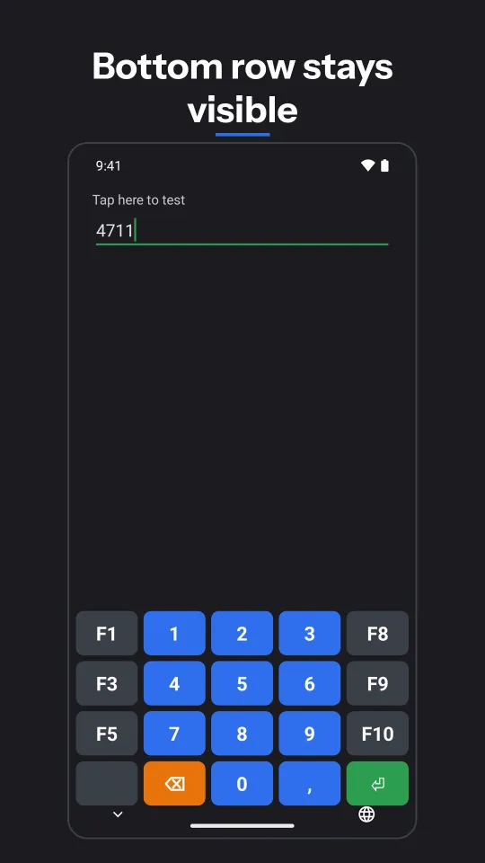 POS Keyboard: Bottom row stays visible