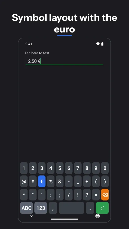 POS Keyboard: Symbol layout with the euro