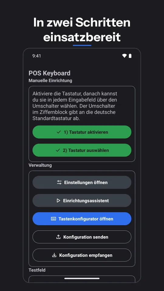 POS Keyboard: In zwei Schritten einsatzbereit