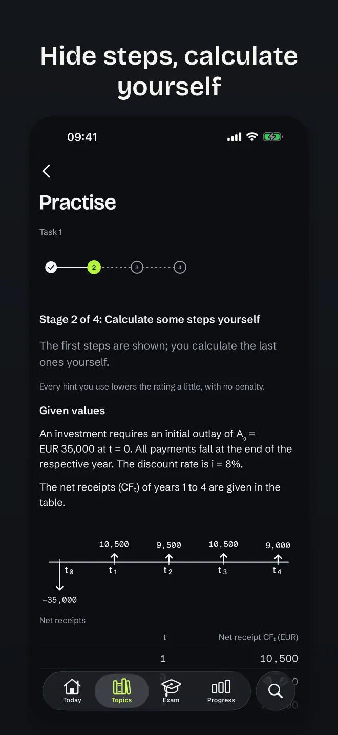 Trainer: hide steps and calculate yourself